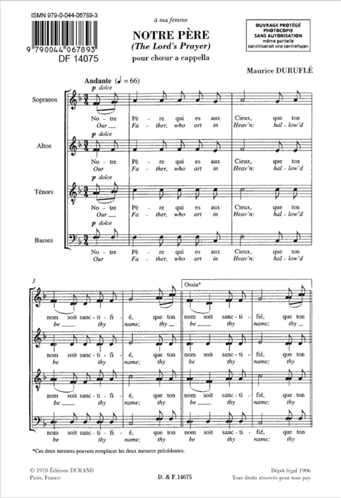 Notre Père Op. 14 N. 4 (The Lord's Prayer)